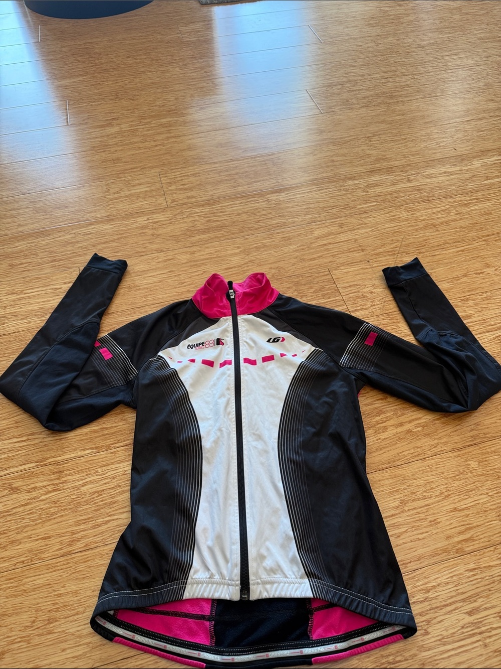 LG Women's Black and Pink Cycling Jacket